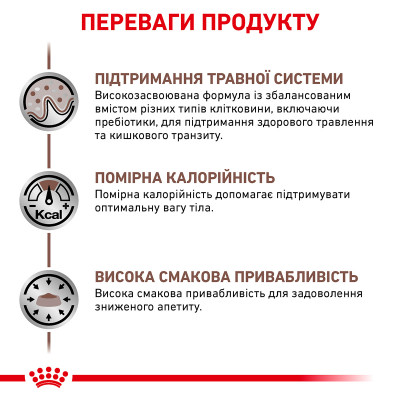 Вологий корм для дорослих котів ROYAL CANIN GASTRO-INTESTINAL MODERATE CALORIE CAT Pouches  85 г x 12 шт