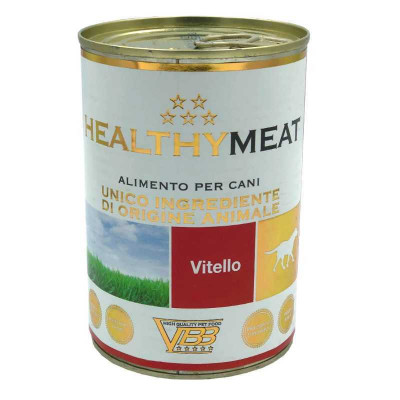 Вологий монопротеїновий корм Healthy (Хелсі) meat dog для собак, з телятиною (паштет) 400 г