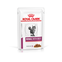 Вологий корм для дорослих котів  RENAL FELINE BEEF pouches  85 г x 12 шт