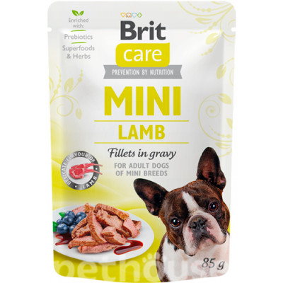 Вологий корм для цуценят Brit Care Mini pouch філе ягняти в соусі 24 шт*85 г