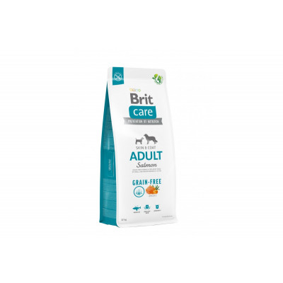 Корм для собак малих і середніх порід Brit Care Dog Grain-free Adult Salmon беззерновий з лососем, 12 кг