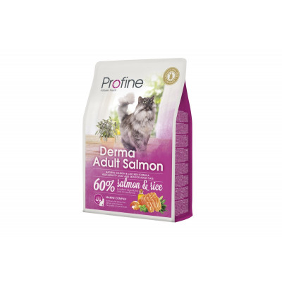 Сухий корм для довгошерстих котів Profine (Профайн) Cat Derma 2 кг з лососем
