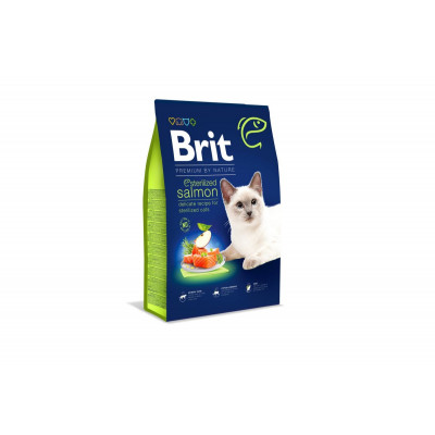 Сухий корм для стерилізованих котів Brit Premium by Nature Cat Sterilized Salmon 8 кг (лосось)