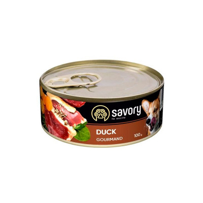 Вологий корм Savory для дорослих собак з качкою 100 г