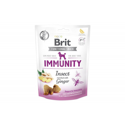 Функціональні ласощі для зміцнення імунітету у собак Brit Care (Брит Кеа) Immunity з комахами і імбиром 150 г