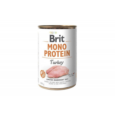 Вологий корм для собак Brit (Брит) Mono Protein (Моно Протеїн) Dog 1 шт * 400 г з індичкою (консерва)