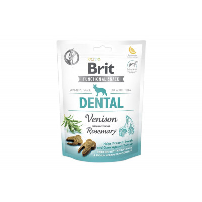 Функціональні ласощі чистки зубів собак Brit Care (Брит Кеа) Dental з олениною і розмарином 150 г