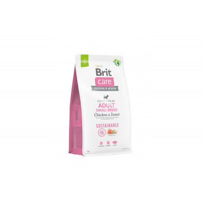 Корм для собак малих порід Brit Care Dog Sustainable Adult Small Breed Chicken & Insect з куркою та комахами, 7 кг