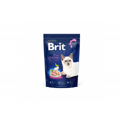 Сухий корм для котів Brit Premium (Бріт Преміум) by Nature Cat Adult Chicken з куркою 1,5 кг