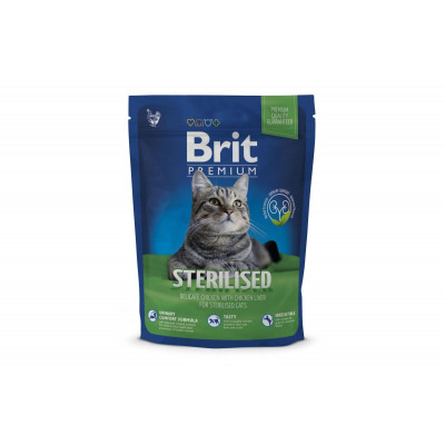 Сухий корм для стерилізованих котів Brit Premium (Брит Преміум) Cat Sterilized 300 г з куркою