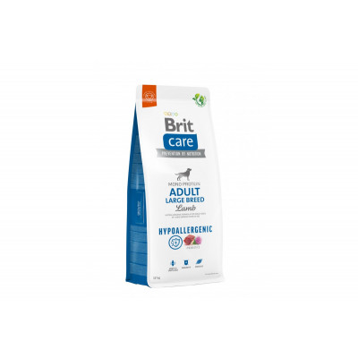 Корм для собак великих порід Brit Care Dog Hypoallergenic Adult Large Breed гіпоалергенний з ягням, 12 кг