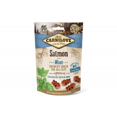 Ласощі для котів Carnilove (Карнілав) Cat Crunchy Snack з лососем і м'ятою 50 г