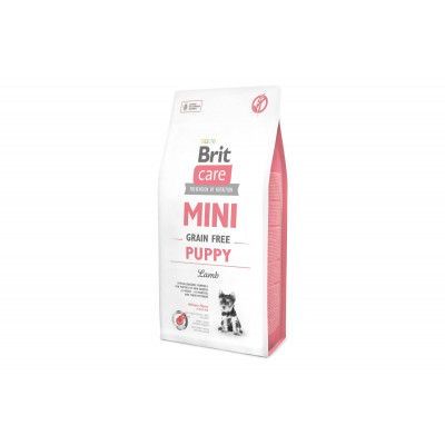 Сухий гіпоалергенний корм для цуценят міні порід Brit Care (Брит Кеа) GF Mini Puppy 7 кг Lamb з ягням