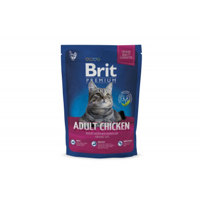 Сухий корм для дорослих котів Brit Premium (Брит Преміум) Cat Adult Chicken 800 г з куркою