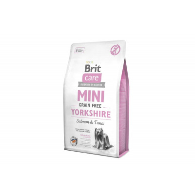 Сухий гіпоалергенний корм для йорков Brit Care (Брит Кеа) GF Mini Yorkshire 2 кг з лососем і тунцем
