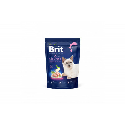 Сухий корм для котів Brit Premium (Бріт Преміум) by Nature Cat Adult Chicken з куркою 800 г