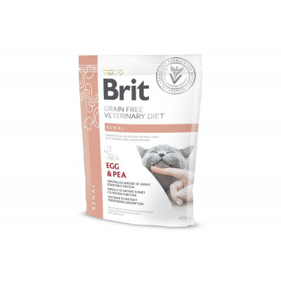 Сухий корм для котів із нирковою недостатністю Brit GF Veterinary Diets (Брит ветеринарна дієта) Cat Renal 400 г