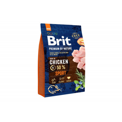Сухий корм для собак з підвищеною активністю Brit Premium (Брит Преміум) Dog Sport 3 кг з куркою