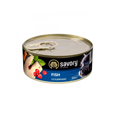 Вологий корм Savory для вибагливих котів з рибою, 100г