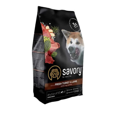 Сухий корм Savory Fresh Turkey & Lamb Adult Large Breeds для собак великих порід з індичкою та ягням 3 кг