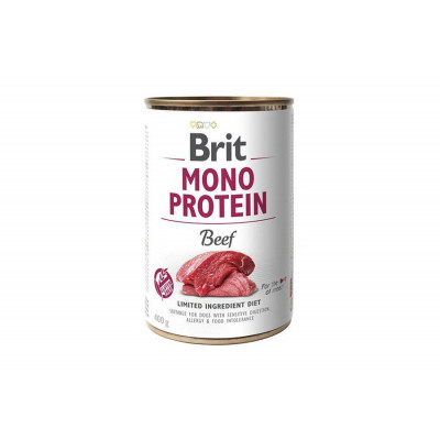 Вологий корм для собак Brit (Брит) Mono Protein (Моно Протеїн) Dog 6 шт * 400 г з яловичиною (консерва)