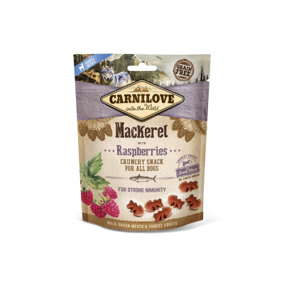 Ласощі для собак Carnilove (Карнілав) Dog Crunchy Snack зі скумбрією і малиною 200 г