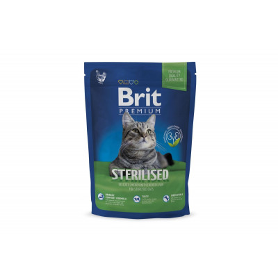 Сухий корм для стерелізованних котів Brit Premium (Брит Преміум) Cat Sterilized 800 г з куркою