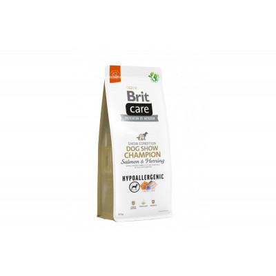 Корм для виставкових собак Brit Care Dog Hypoallergenic Dog Show Champion з лососем і оселедцем, 12 кг