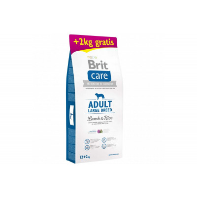 Сухий корм для собак великих порід Brit Care Adult Large Breed Lamb & Rice з ягням та рисом, 12+2 кг