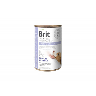 Вологий корм для собак з проблемами шлунково-кишкового тракту Brit VetDiets (Брит ветеринарна дієта) Dog Gastrointestinal 6шт*400 г з лососем і горохом