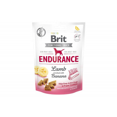 Функціональні ласощі для активних собак Brit Care (Брит Кеа) Endurance з ягням і бананом 150 г