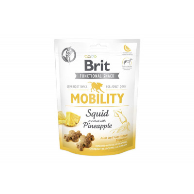 Функціональні ласощі для здоров'я суглобів у собак Brit (Брит) Care Mobility з кальмаром і ананасом 150г