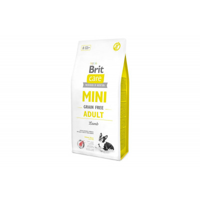 Сухий гіпоалергенний корм для собак міні порід Brit Care (Брит Кеа) GF Mini Adult 7 кг Lamb з ягням