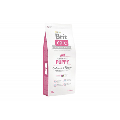Сухий гіпоалергенний корм для цуценят Brit Care (Брит Кеа) GF Puppy Salmon & Potato 12 кг з лососем і картоплею