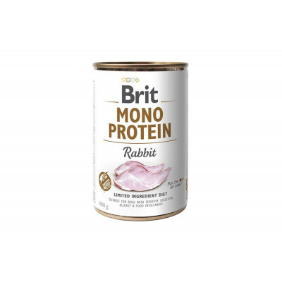 Вологий корм для собак Brit (Брит) Mono Protein (Моно Протеїн) Dog 6 шт * 400 г з кроликом (консерва)
