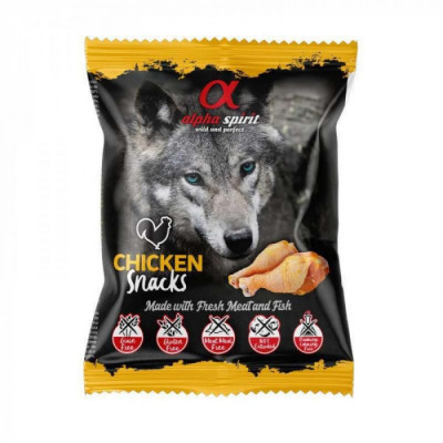 Кубики ALPHA SPIRIT DOG Snacks Chicken напіввологі ласощі з курятини, 50г
