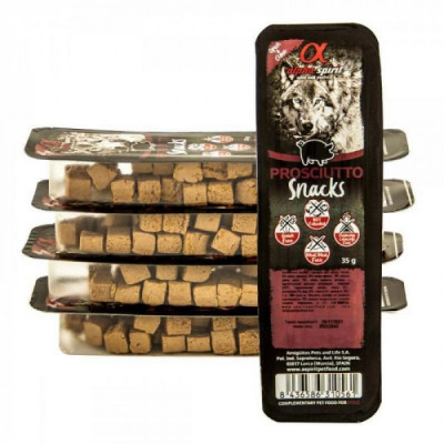 Кубики ALPHA SPIRIT DOG Snacks Prosciutto напіввологі ласощі з прошутто, 35г