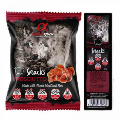 Кубики ALPHA SPIRIT DOG Snacks Prosciutto напіввологі ласощі з прошутто, 50г