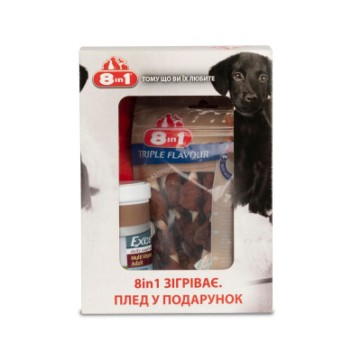 Акційний набір «8в1» Excel Multi Vit-Adult (70 табл.) + ласощі Triple Flavour (6 шт.) + плед