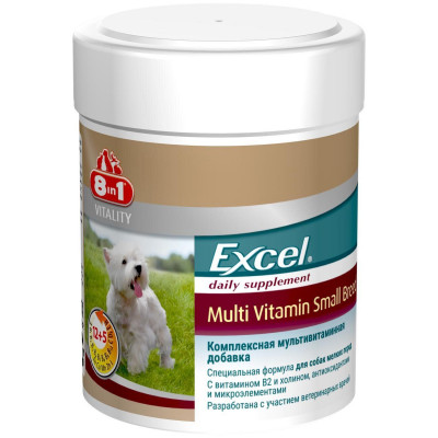 Вітаміни для собак дрібних порід 8in1 Excel «Multi Vitamin Small Breed» 70 таблеток (мультивітамін)