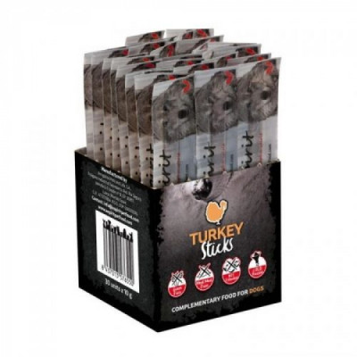Палички ALPHA SPIRIT DOG Sticks Turkey - напіввологі ласощі з індички, 300г (30 стіків)