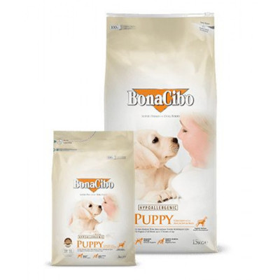 Сухий корм BonaCibo Puppy Chicken&Rice with Anchovy для цуценят всіх порід віком до 12 міс. 15 кг