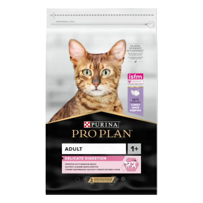 Сухий корм Про План (Pro Plan) Delicate для кішок із чутливим травленням з індичкою 10 КГ