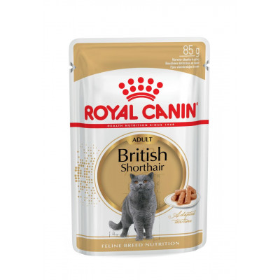 Вологий корм для дорослих котів ROYAL CANIN BRITISH SHORTHAIR ADULT 85 г * 12 шт блок