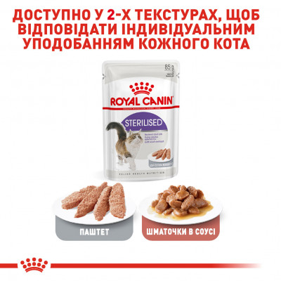 Влажный корм для взрослых стерилизованных кошек  ROYAL CANIN STERILIZED LOAF 85 г * 12 шт