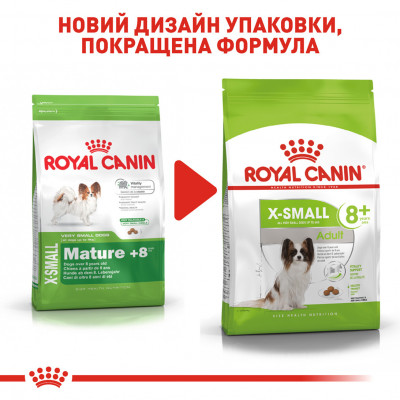 Корм для взрослых собак ROYAL CANIN XSMALL ADULT 8+ 3 кг