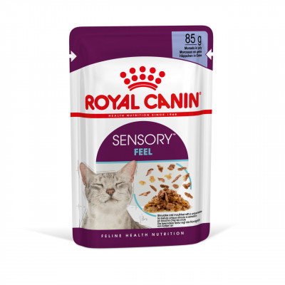 Вологий корм для дорослих котів ROYAL CANIN SENSORY FEEL  JELLY 85 г * 12 шт блок