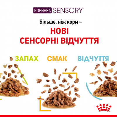 Вологий корм для дорослих котів ROYAL CANIN SENSORY TASTE GRAVY 85 г * 12 шт блок