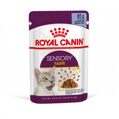 Вологий корм для дорослих котів ROYAL CANIN SENSORY TASTE JELLY 85 г * 12 шт блок