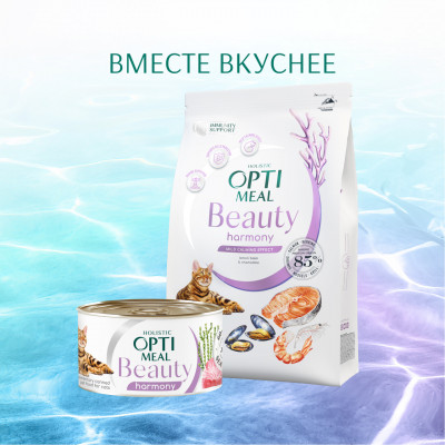 OPTIMEAL Вологий корм для кішок "Смугастий тунець у желе з морськими водоростями" 70 г